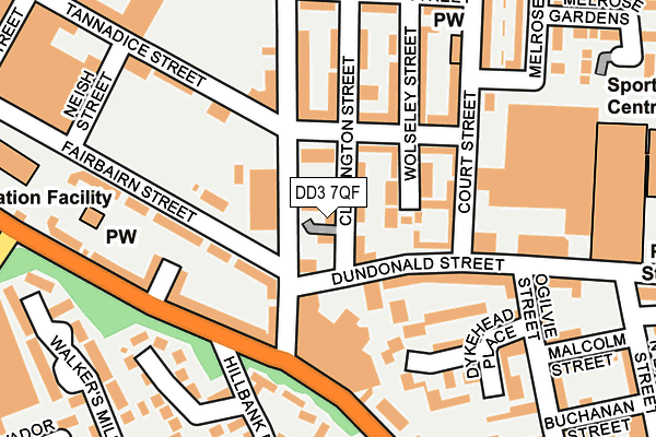 DD3 7QF map - OS OpenMap – Local (Ordnance Survey)