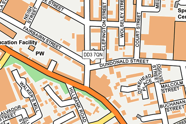 DD3 7QN map - OS OpenMap – Local (Ordnance Survey)