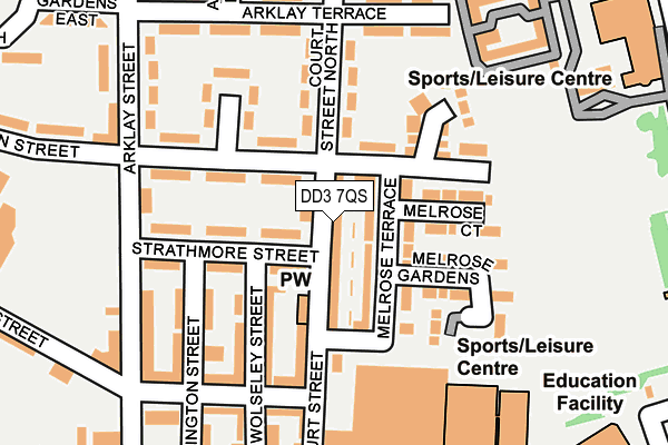 DD3 7QS map - OS OpenMap – Local (Ordnance Survey)