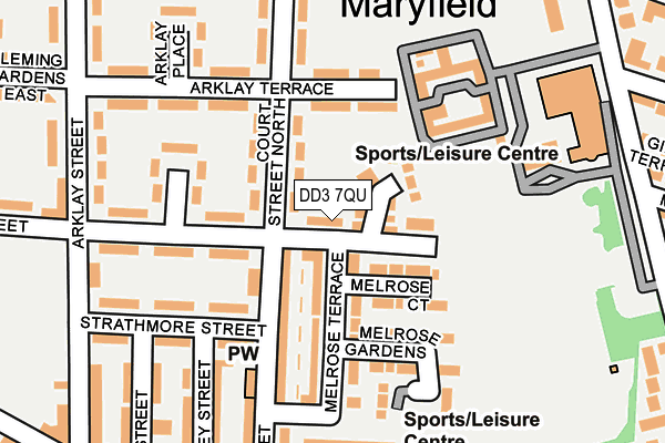 DD3 7QU map - OS OpenMap – Local (Ordnance Survey)