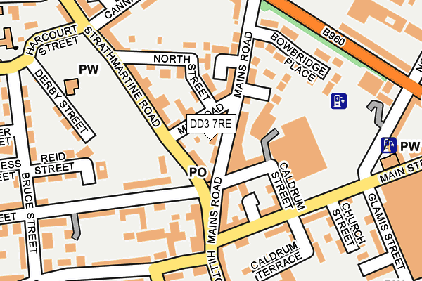 DD3 7RE map - OS OpenMap – Local (Ordnance Survey)