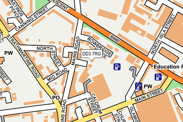 DD3 7RG map - OS OpenMap – Local (Ordnance Survey)