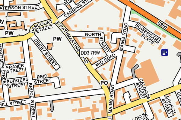 DD3 7RW map - OS OpenMap – Local (Ordnance Survey)