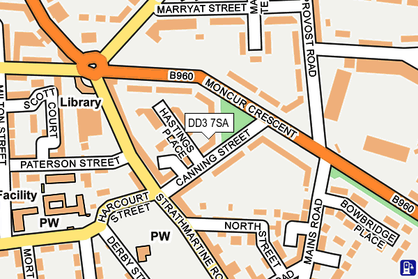 DD3 7SA map - OS OpenMap – Local (Ordnance Survey)