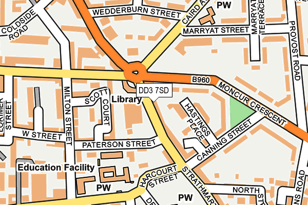 DD3 7SD map - OS OpenMap – Local (Ordnance Survey)