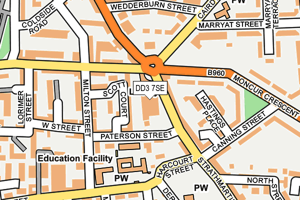 DD3 7SE map - OS OpenMap – Local (Ordnance Survey)