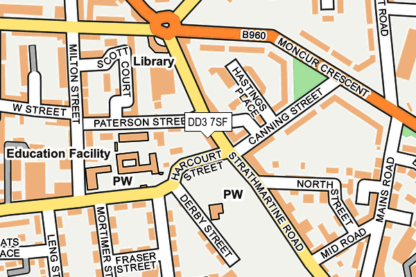 DD3 7SF map - OS OpenMap – Local (Ordnance Survey)