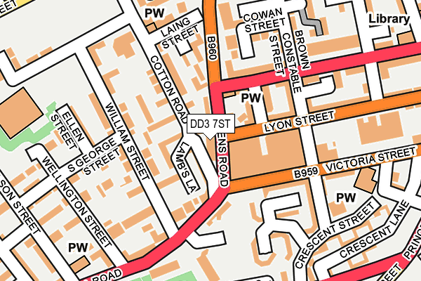 DD3 7ST map - OS OpenMap – Local (Ordnance Survey)