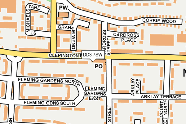 DD3 7SW map - OS OpenMap – Local (Ordnance Survey)
