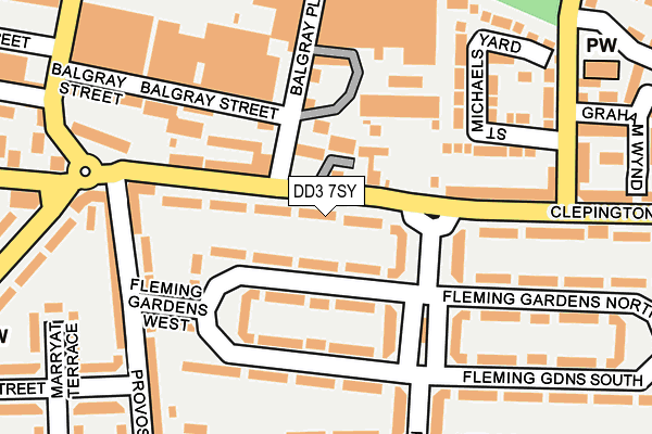 DD3 7SY map - OS OpenMap – Local (Ordnance Survey)