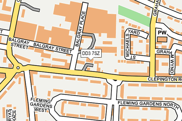 DD3 7SZ map - OS OpenMap – Local (Ordnance Survey)