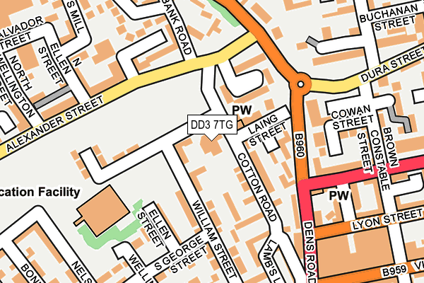 DD3 7TG map - OS OpenMap – Local (Ordnance Survey)