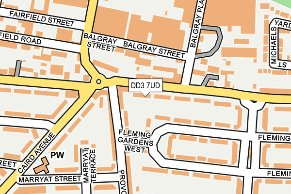 DD3 7UD map - OS OpenMap – Local (Ordnance Survey)