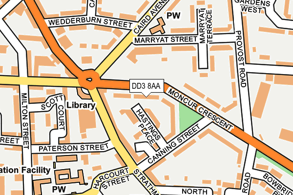 DD3 8AA map - OS OpenMap – Local (Ordnance Survey)