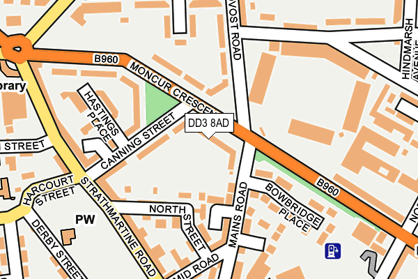 DD3 8AD map - OS OpenMap – Local (Ordnance Survey)