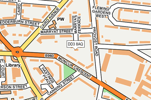 DD3 8AQ map - OS OpenMap – Local (Ordnance Survey)