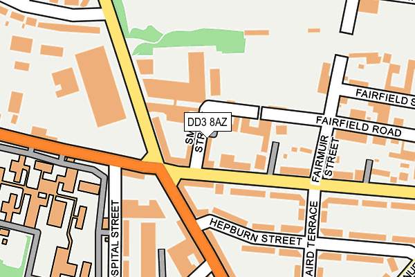 DD3 8AZ map - OS OpenMap – Local (Ordnance Survey)
