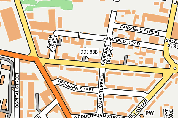DD3 8BB map - OS OpenMap – Local (Ordnance Survey)