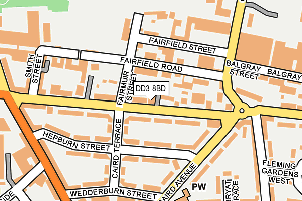 DD3 8BD map - OS OpenMap – Local (Ordnance Survey)