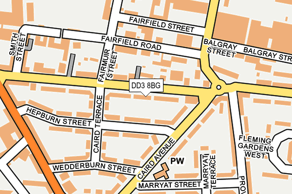 DD3 8BG map - OS OpenMap – Local (Ordnance Survey)