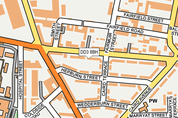 DD3 8BH map - OS OpenMap – Local (Ordnance Survey)