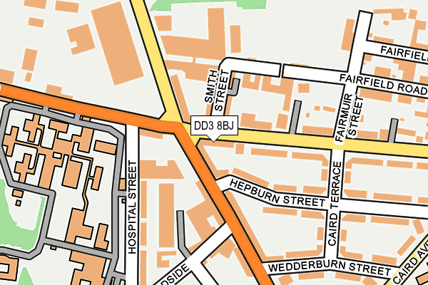DD3 8BJ map - OS OpenMap – Local (Ordnance Survey)