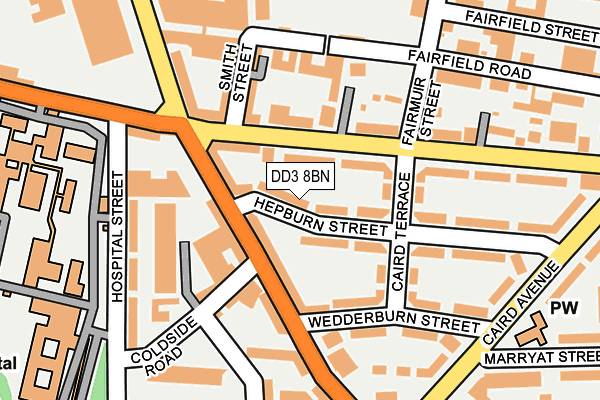 DD3 8BN map - OS OpenMap – Local (Ordnance Survey)