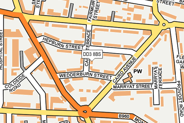 DD3 8BS map - OS OpenMap – Local (Ordnance Survey)