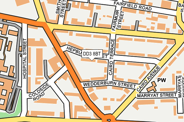 DD3 8BT map - OS OpenMap – Local (Ordnance Survey)