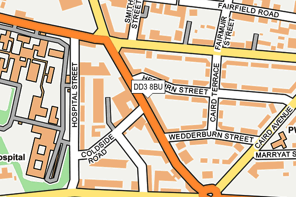 DD3 8BU map - OS OpenMap – Local (Ordnance Survey)