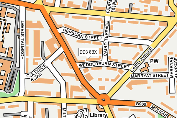DD3 8BX map - OS OpenMap – Local (Ordnance Survey)