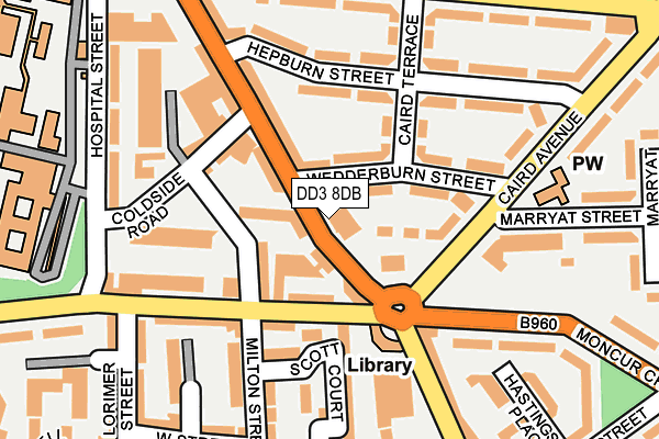 DD3 8DB map - OS OpenMap – Local (Ordnance Survey)
