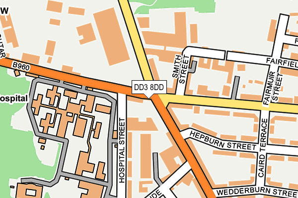 DD3 8DD map - OS OpenMap – Local (Ordnance Survey)
