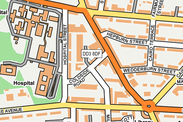 DD3 8DF map - OS OpenMap – Local (Ordnance Survey)