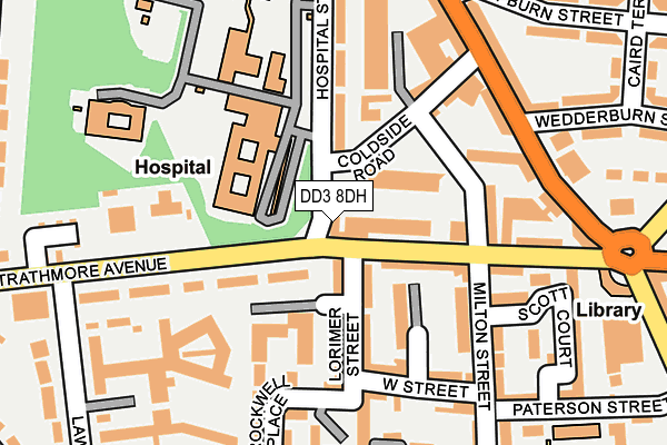DD3 8DH map - OS OpenMap – Local (Ordnance Survey)