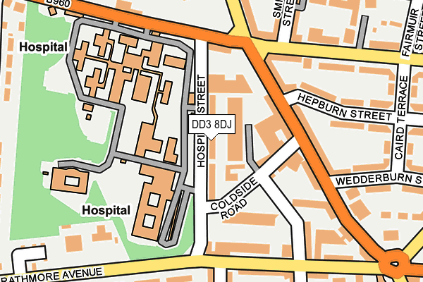 DD3 8DJ map - OS OpenMap – Local (Ordnance Survey)