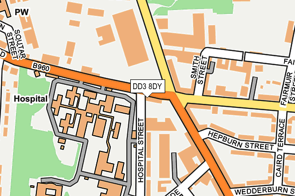 DD3 8DY map - OS OpenMap – Local (Ordnance Survey)