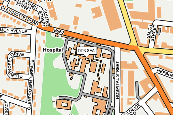 DD3 8EA map - OS OpenMap – Local (Ordnance Survey)