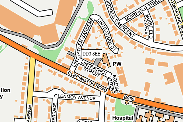 DD3 8EE map - OS OpenMap – Local (Ordnance Survey)