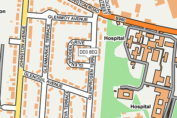 DD3 8EQ map - OS OpenMap – Local (Ordnance Survey)