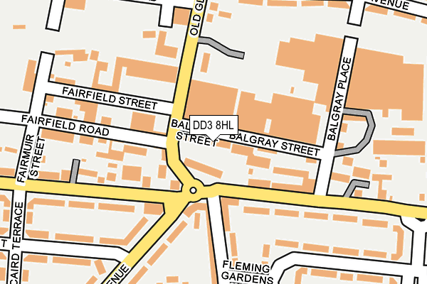 DD3 8HL map - OS OpenMap – Local (Ordnance Survey)
