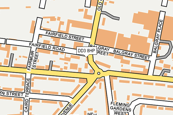 DD3 8HP map - OS OpenMap – Local (Ordnance Survey)