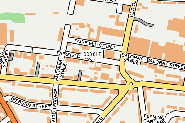 DD3 8HR map - OS OpenMap – Local (Ordnance Survey)