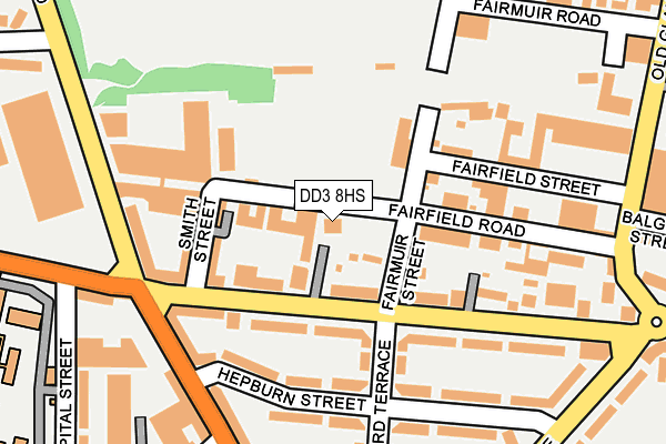 DD3 8HS map - OS OpenMap – Local (Ordnance Survey)