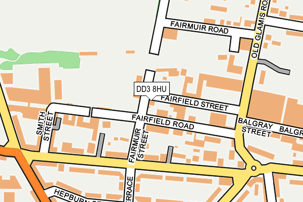 DD3 8HU map - OS OpenMap – Local (Ordnance Survey)