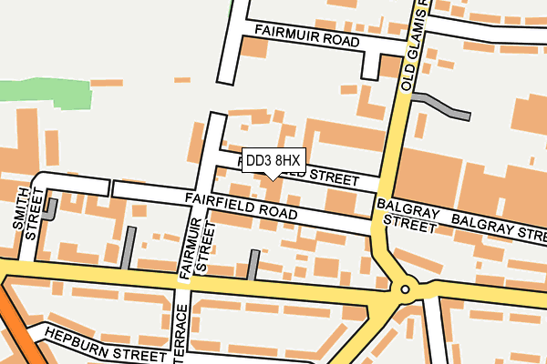 DD3 8HX map - OS OpenMap – Local (Ordnance Survey)