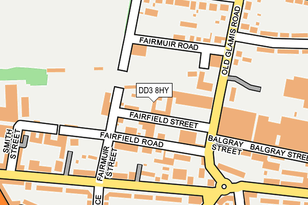 DD3 8HY map - OS OpenMap – Local (Ordnance Survey)