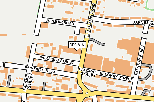 DD3 8JA map - OS OpenMap – Local (Ordnance Survey)