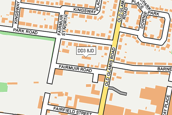 DD3 8JD map - OS OpenMap – Local (Ordnance Survey)