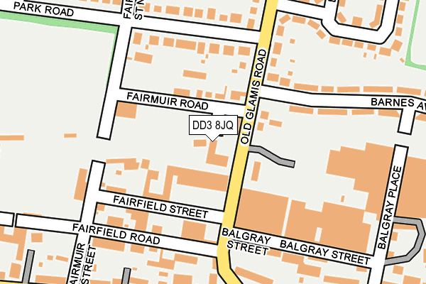 DD3 8JQ map - OS OpenMap – Local (Ordnance Survey)